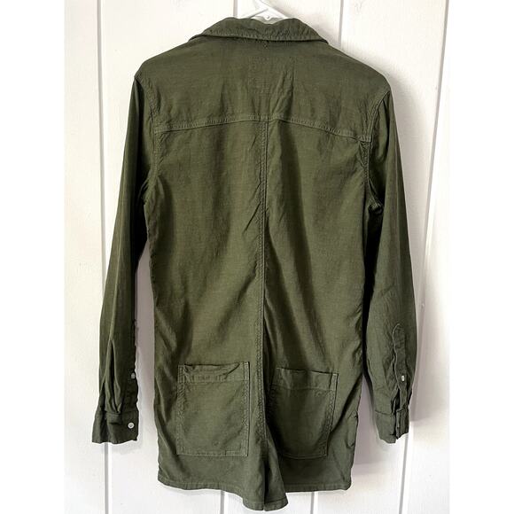 Frank and Eileen Romper Ireland Long Sleeve Playsuit Sage Green Linen Size S - Picture 5 of 7